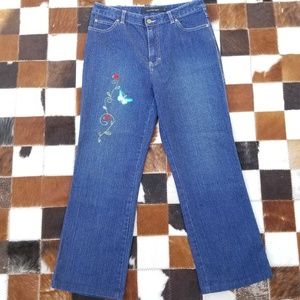Calvin Klein Embroidered Blue Jeans, size 8